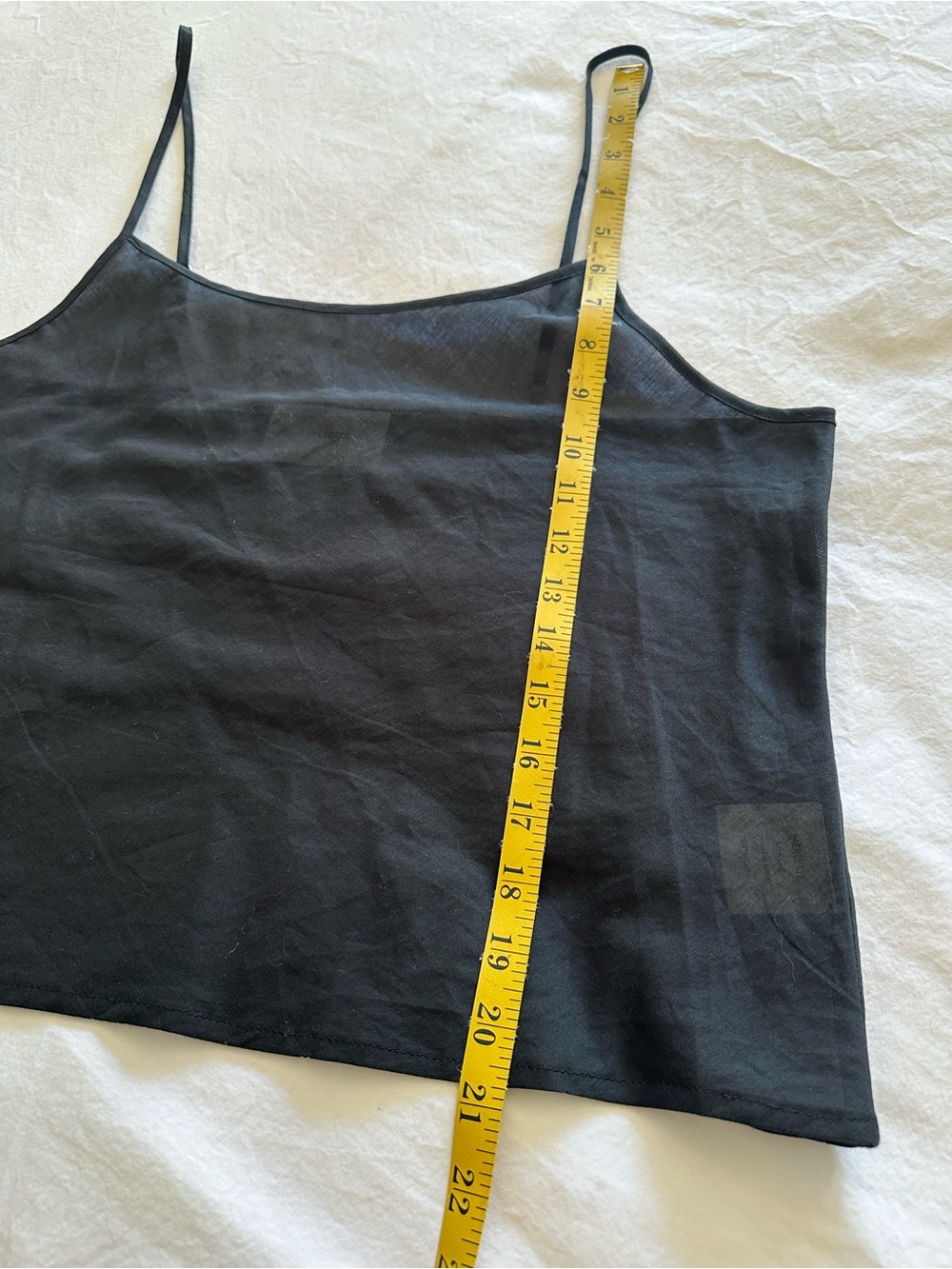 Merlette NWOT black sheer adjustable strap Camisole, size large - Picture 8 of 10